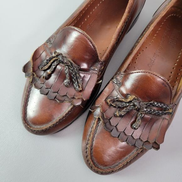 Johnston & Murphy Aragon II Kiltie Tassel Loafers Brown Mens Size 8.5 EEE - Picture 7 of 16